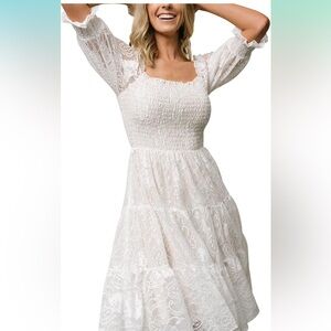 New white lace dress